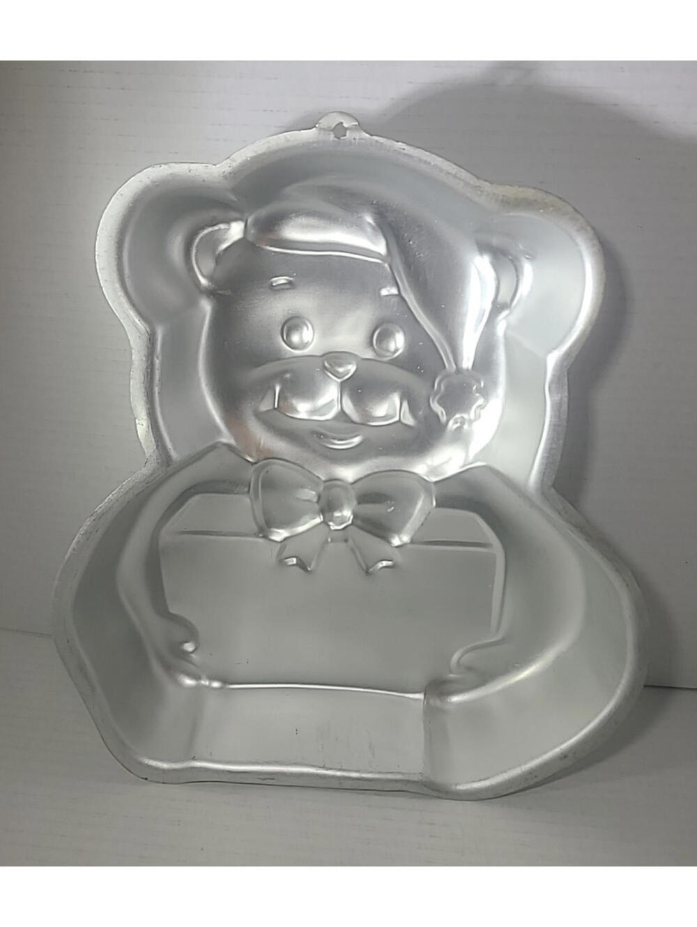 Vintage 1991 Wilton Teddy Bear with Present Cake Pan Baking Mold, # 2105-4432